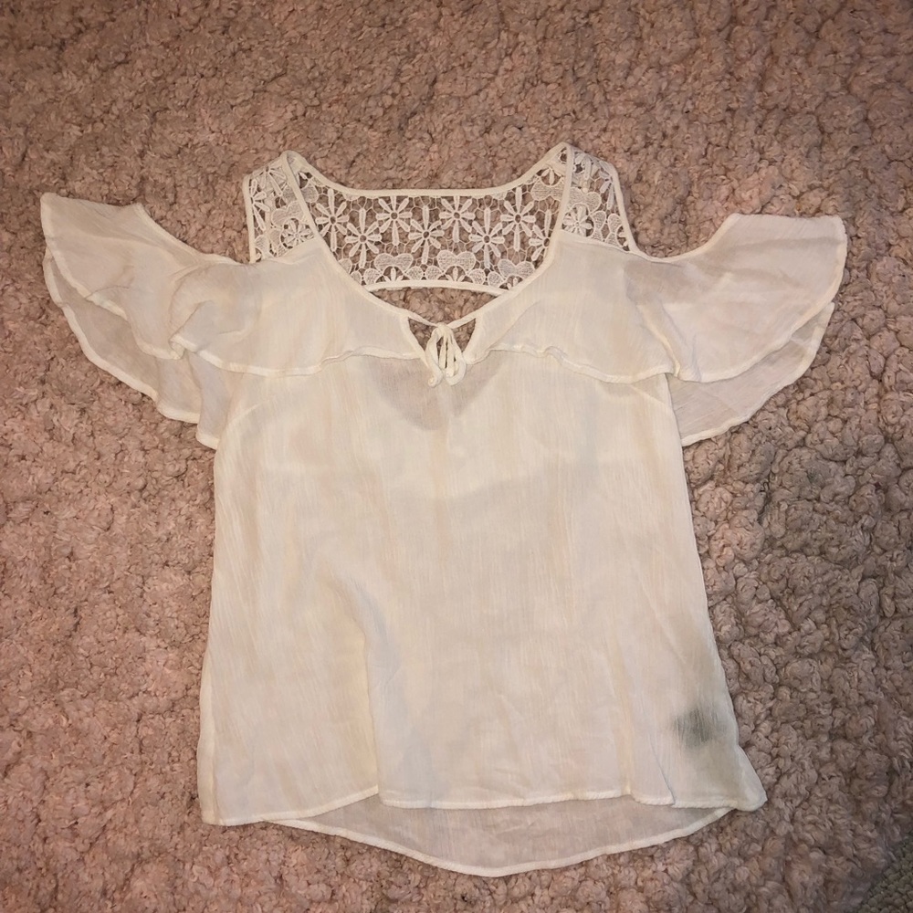 Tank top blouse with off the shoulder detail